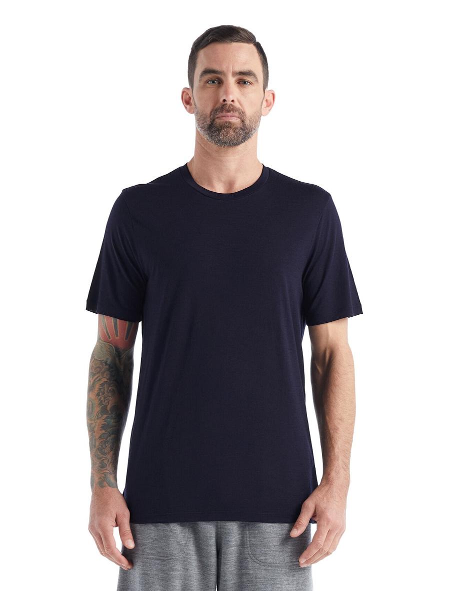 Icebreaker Merino Tech Lite II Lyhyt Sleeve Tee Miesten T Paidat Laivastonsininen | FI 1166ZUTG